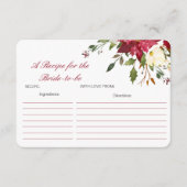 Editable A Recipe for the Bride-to-be Card Informatiekaartje (Voorkant)