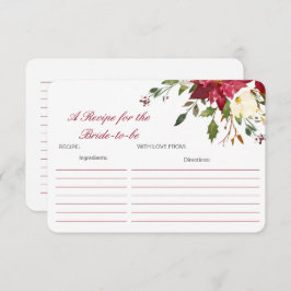 Editable A Recipe for the Bride-to-be Card Informatiekaartje