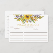 Editable A Recipe voor de Kaart Bride-aan-zijn