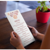 Editable Abstract African Shape Ethnic Wedding  Menu