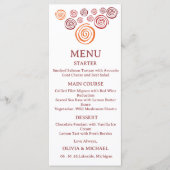 Editable Abstract African Shape Ethnic Wedding  Menu (Voorkant)