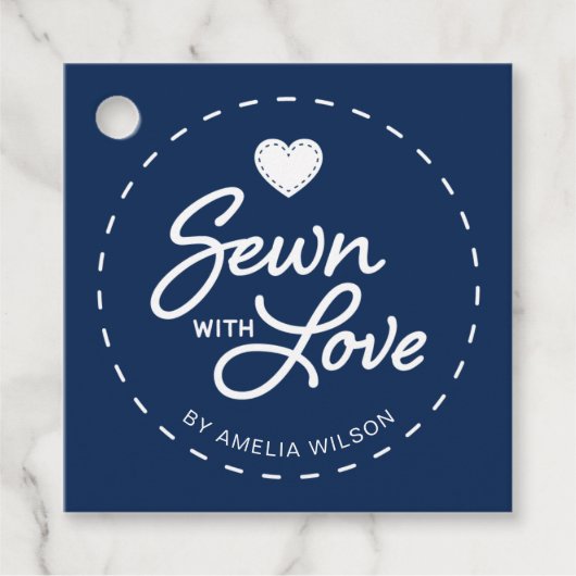 EDITABLE Achtergrondkleur, genaaid met Label van l (Voorkant)