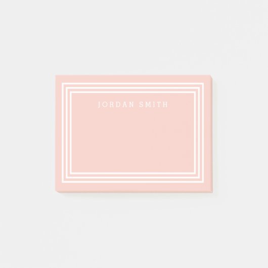 EDITABLE ACHTERGRONDKLEUR met driedubbele witte ra Post-it® Notes (Voorkant)