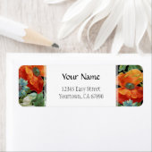 Editable Address Elegant Poppy Cornflower Labels (Insitu)