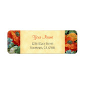 Editable Address Elegant Poppy Cornflower Labels (Voorkant)