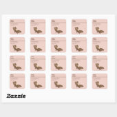 Editable Adirondack Stoel Zomer Vierkante Sticker (Vel)
