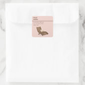 Editable Adirondack Stoel Zomer Vierkante Sticker (Tas)