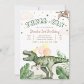 Editable "AGE" Dinosaurs Trex Wild Birthday Kaart (Voorkant)
