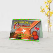 Editable - Ah Comin Fantage de Kerstmis Kaart (Gele Bloem)
