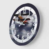 Editable Airplane Grote Klok (Hoek)