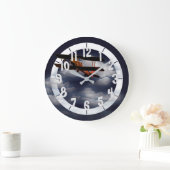 Editable Airplane Grote Klok (Huis)