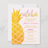 Editable Aloha Tropical Vrijgezellenfeest Kaart (Voorkant)