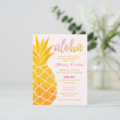 Editable Aloha Tropical Vrijgezellenfeest Kaart (Staand voorkant)