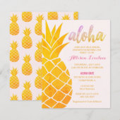 Editable Aloha Tropical Vrijgezellenfeest Kaart (Voorkant / Achterkant)