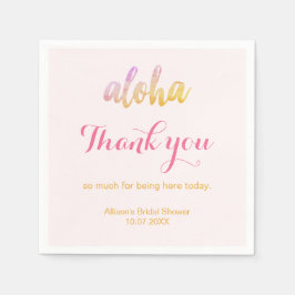 Editable Aloha Tropical Vrijgezellenfeest Servet