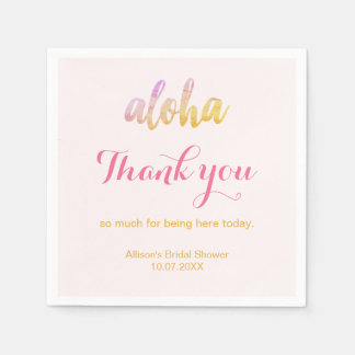 Editable Aloha Tropical Vrijgezellenfeest Servet