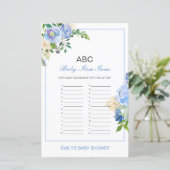 Editable Alphabet Baby Item Baby shower Game (Staand voorkant)