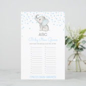 Editable Alphabet Baby Item Baby shower Game (Staand voorkant)