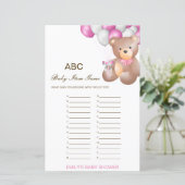 Editable Alphabet Baby Item Baby shower Game (Staand voorkant)