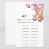 Editable Alphabet Baby Item Baby shower Game (Voorkant / Achterkant)