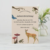 Editable Animals in de Uitnodiging van het Bos (Staand voorkant)