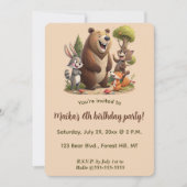 Editable Animals of the Forest Birthday Kaart (Voorkant)