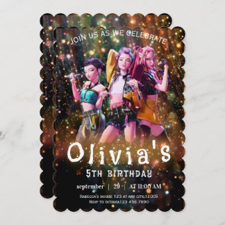 Editable Anime Birthday Invitation Kaart