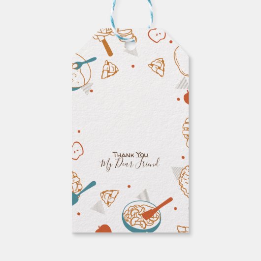 Editable Apple Pie Quottes Gift Labels Cadeaulabel (Achterkant)