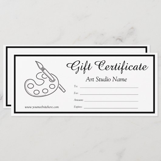 Editable Art Cadeft Certificate Sjabloon (Voorkant / Achterkant)