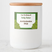 Editable  Artichoke Recipe Sticker (Voorkant)