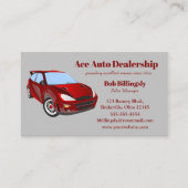 Editable Auto Car Dealership Salesman Visitekaartje (Voorkant)