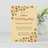 Editable Autumn Fall Birthday Kaart (Staand voorkant)