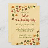 Editable Autumn Fall Birthday Kaart (Voorkant / Achterkant)