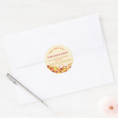 Editable Autumn Foliage Maple Leaf Ronde Sticker (Envelop)