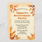 Editable Autumn Leaves Kaart (Voorkant / Achterkant)