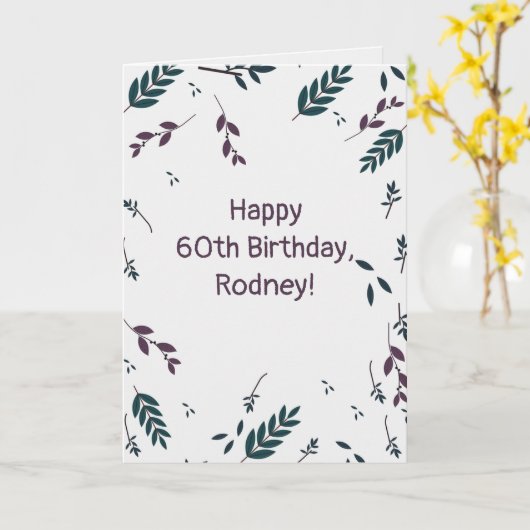 Editable Autumn Leaves Kaart (Gele Bloem)