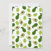Editable Avocado Birthday Uitnodiging (Achterkant)