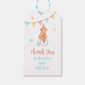 Editable Baby Animal Circus DankuwelMoeilijke oorm Cadeaulabel (Voorkant)