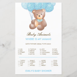 Editable Baby Animal Match, Where is Mama w Answer