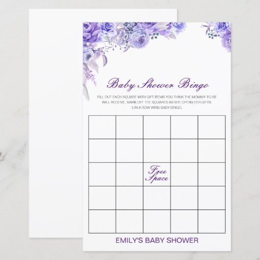 Editable Baby Bingo Baby shower Game PRINTED (Voorkant / Achterkant)