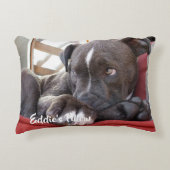 Editable Baby Pitbull Puppy Accent Kussen (Voorkant)
