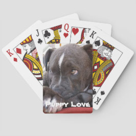 Editable Baby Pitbull Puppy Pokerkaarten