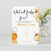 EDITABLE, baby shower, gender reveal, invitation Kaart (Staand voorkant)