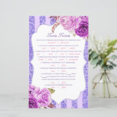 Editable Baby Twin Trivia Baby shower met antwoord (Staand voorkant)