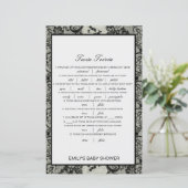 Editable Baby Twin Trivia Baby shower met antwoord (Staand voorkant)