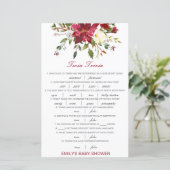 Editable Baby Twin Trivia Baby shower met antwoord (Staand voorkant)