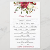 Editable Baby Twin Trivia Baby shower met antwoord (Voorkant)