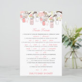 Editable Baby Twin Trivia Baby shower met antwoord (Staand voorkant)