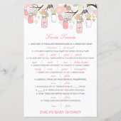 Editable Baby Twin Trivia Baby shower met antwoord (Voorkant)