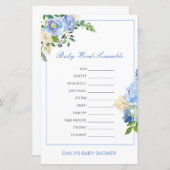 Editable Baby Word Scramble with Answer (Voorkant / Achterkant)